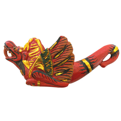 Balinese Spiritchaser Ornament Set Naga Dragon Hand Carved Wood Bali Folk Art Eclectic Boho Decor