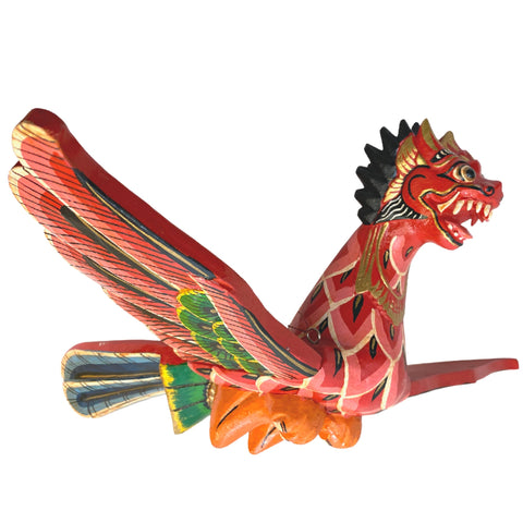 Balinese Flying Singa Mobile Lion Spiritchaser Garuda Demon Chaser Guardian Hand Carved Wood Bali Folk Art