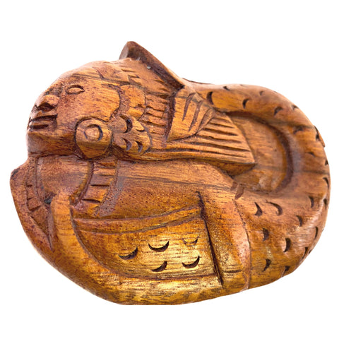 Mermaid Sea Maid Siren Secret Puzzle Box Trinket Jewelry Hand Carved Wood