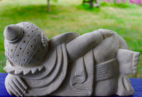 Ganapati Ganesha Stone Garden Statue  hand carved limestone Bali Art - Acadia World Traders
